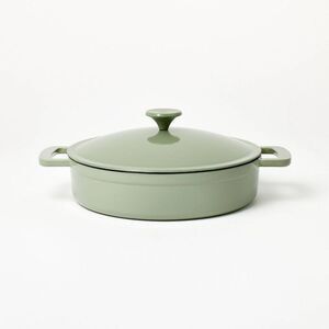3.5qt Enamel Braiser Sage Green - Figmint